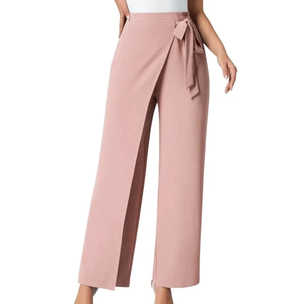 Halara Flex™ High Waisted Tie‎ Side Wide Leg Work Pants Sz Large Regular NWT NEW